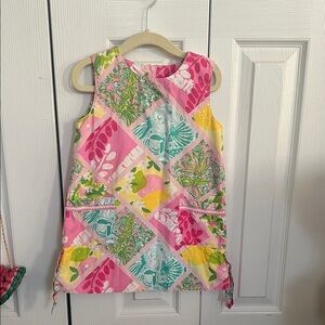 Lilly Pulitzer Pink and Yellow Patchwork Kids Dress